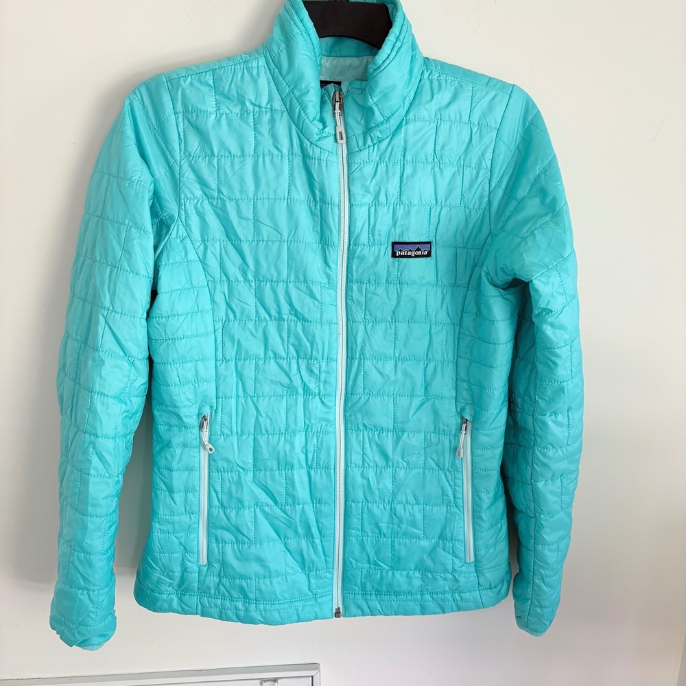 Patagonia Nano Puff Insulated Jacket Womens Blue Small Quilted Primaloft Zip